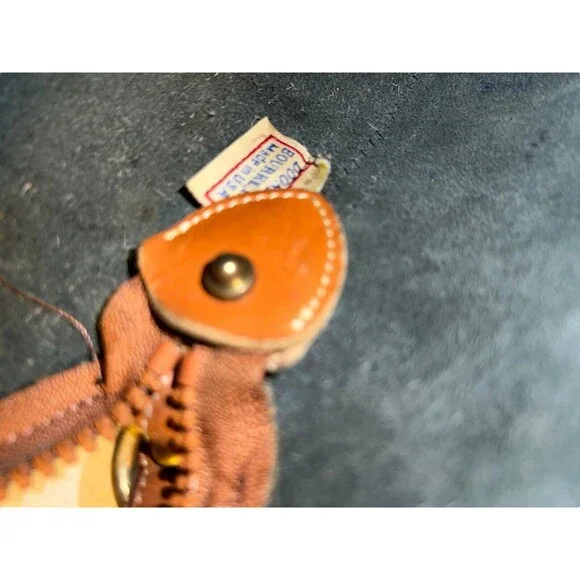 Vintage Dooney & Bourke All Weather Leather Pebble Green Tan Satchel Handbag USA - Picture 8 of 10